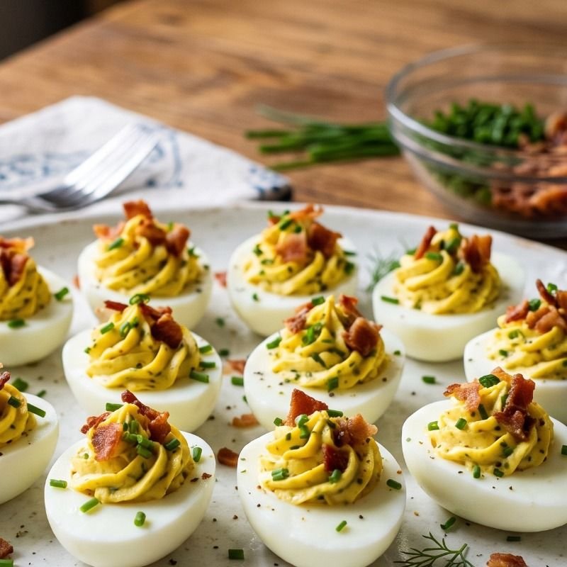 Bacon & Chive Deviled Eggs