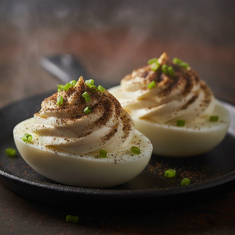 Cajun Blackened Deviled Eggs