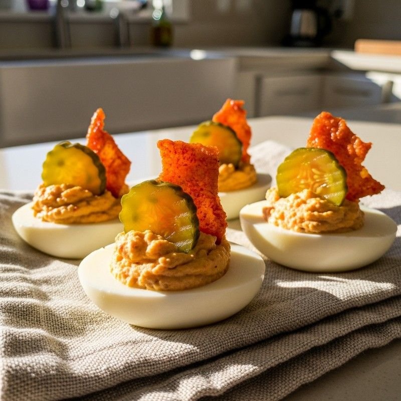 Nashville Hot Chicken Deviled Eggs