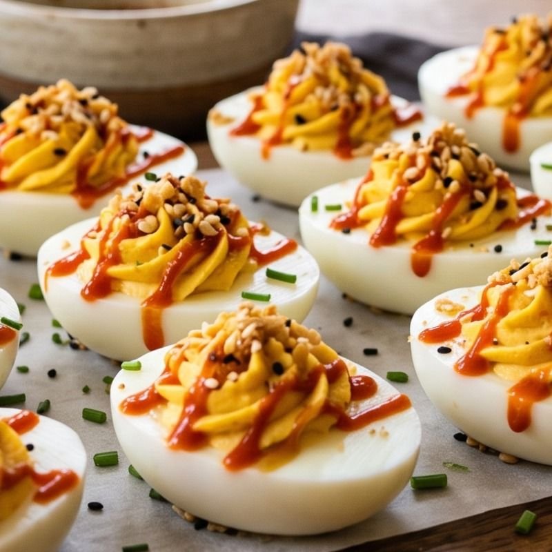 Sriracha & Honey Deviled Eggs