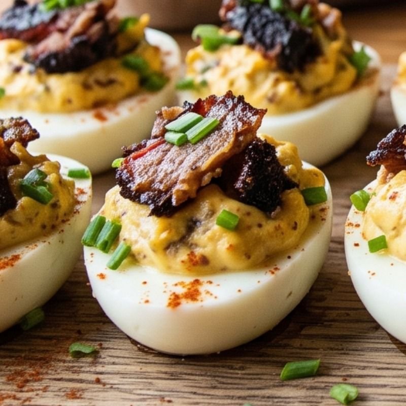 Texas Brisket Deviled Eggs