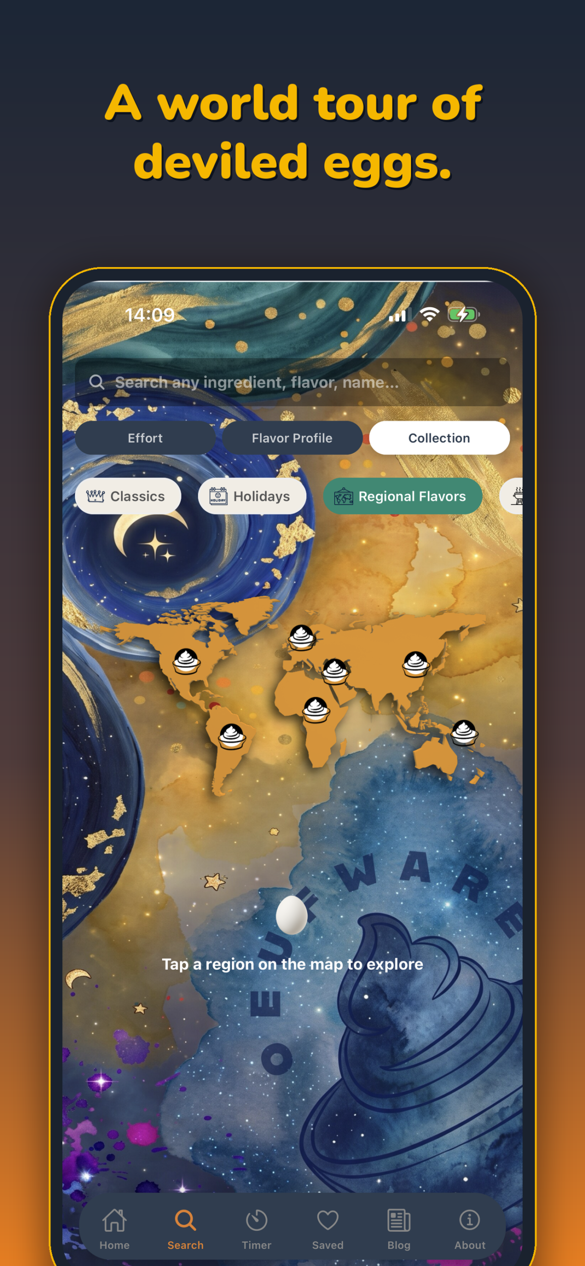 Your Daily Deviled Egg app regional flavors